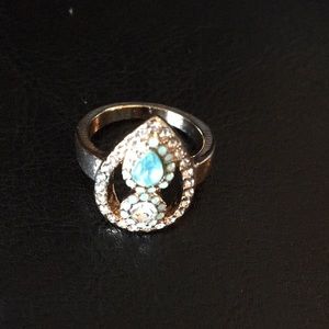 Badgley impressive swarovski crystal & Gem Ring